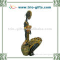 Polyresin lady figurine african sculpture